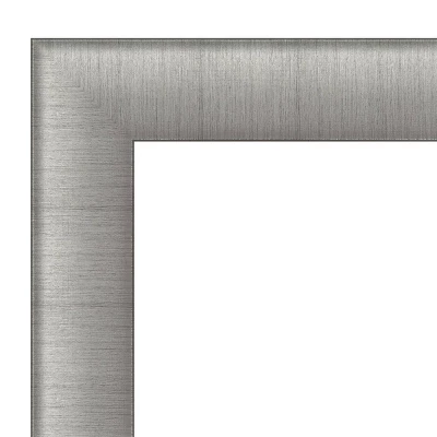 31" X 31" Non-Beveled Elegant Bathroom Wall Mirror Brushed Pewter - Amanti Art 4 31" X 31" Non-Beveled Elegant Bathroom Wall Mirror Brushed Pewter - Amanti Art - Image 2