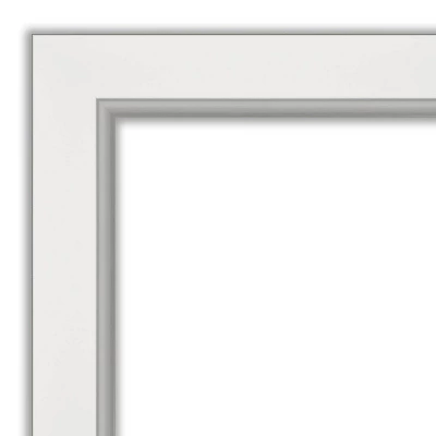 24" X 30" Non-Beveled Eva Bathroom Wall Mirror White - Amanti Art 4 24" X 30" Non-Beveled Eva Bathroom Wall Mirror White - Amanti Art - Image 2