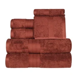 Classic Plush Absorbent 6-Piece Towel Set By Blue Nile Mills -Bathroom Accessories Store GUEST d39c64ea 9e76 4207 bdb1 1deb065c976b