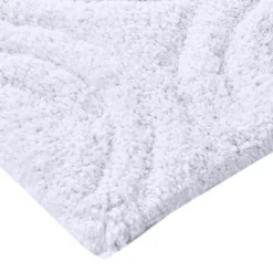 Knightsbridge Beautiful Circle Design Premium Quality Year Round Cotton With Non-Skid Back Bath Rug White 7 Knightsbridge Beautiful Circle Design Premium Quality Year Round Cotton With Non-Skid Back Bath Rug White -Bathroom Accessories Store GUEST d57b7f70 201e 4cfb a85b eb3f4efe22ee