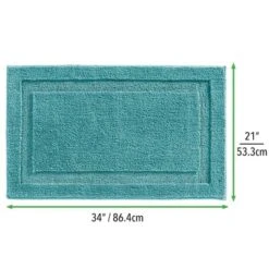 MDesign Soft Microfiber Non-Slip Spa Mat Rug, 34" X 21" -Bathroom Accessories Store GUEST d6ec0177 ea42 45d0 9fec b30386a7e3f7