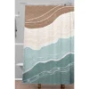 Marta Barragan Camarasa Modern Beach Abstract II Shower Curtain Blue/Brown - Deny Designs