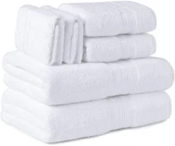 Noble House Ultra Soft 100% Cotton Extra Heavy & Absorbent Hotel & Spa Feel 6pc Bath Towel Set Bathroom 2 Bath Towels 2 Hand Towels 2 Washcloths -Bathroom Accessories Store GUEST d9c90b9e 5dda 4104 8622 e4725fb88cdd