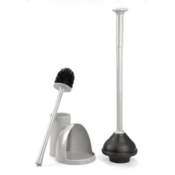 MDesign 3 Piece Plastic Bathroom Set, Bowl Brush/Plunger And Trash Can -Bathroom Accessories Store GUEST dab2c766 9356 4377 b2a6 e33f7b1b5bc1