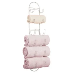 MDesign Metal Wall Mount Bath Towel Storage Organizer Rack, 6 Shelves -Bathroom Accessories Store GUEST dadabe42 b07f 433b 8cc7 4114204646d1