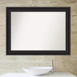 44" X 33" Non-Beveled Colonial Bathroom Wall Mirror Black - Amanti Art 14 44" X 33" Non-Beveled Colonial Bathroom Wall Mirror Black - Amanti Art -Bathroom Accessories Store GUEST dbef71f4 d327 47a7 a7bc 16b71f2847ce