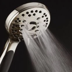 High Pressure 6 Setting Luxury Handheld Shower Head With Extra Wall Bracket Nickel - Aquabar -Bathroom Accessories Store GUEST df1eb8e9 0149 422f a657 61144ec7df21