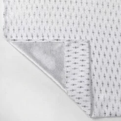 Kate Aurora Elegant "Raindrop" Silver Metallic Foil White Jacquard Fabric Shower Curtain - Standard Size -Bathroom Accessories Store GUEST df7a5b81 f19b 4963 8f9d 5ba4dc0004f5