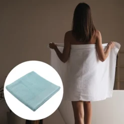 Unique Bargains Bathroom Shower Classic Soft Absorbent Cotton Bath Towel 59.06"x28.35" 1 Pc -Bathroom Accessories Store GUEST dfad6f37 cd9c 4ef2 bb51 711872bd95d4