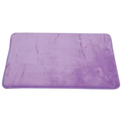 Unique Bargains Solid Color Pattern Bathroom Rugs Polyester Bath Mat Machine Washable Purple 90x60cm -Bathroom Accessories Store GUEST e1c69b27 aef4 46f1 86e7 5715fd3929b9