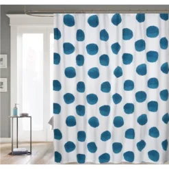 Kate Aurora Contemporary Art Oversized Polka Dots Fabric Shower Curtain -Bathroom Accessories Store GUEST e23cc0c8 cd26 4426 af24 9771140860ac