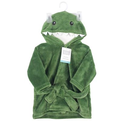 Hudson Baby Infant Unisex Plush Animal Face Bathrobe, Dinosaur, 0-9 Months 3 Hudson Baby Infant Unisex Plush Animal Face Bathrobe, Dinosaur, 0-9 Months