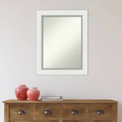 24" X 30" Non-Beveled Eva Bathroom Wall Mirror White - Amanti Art 14 24" X 30" Non-Beveled Eva Bathroom Wall Mirror White - Amanti Art -Bathroom Accessories Store GUEST e32543db bd8c 4d72 900f 6840e00072bd
