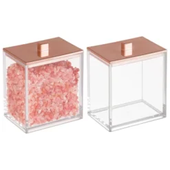 MDesign Square Storage Apothecary Jar For Bathroom, 2 Pack 29 MDesign Square Storage Apothecary Jar For Bathroom, 2 Pack -Bathroom Accessories Store GUEST e67e6d28 3ef9 40eb a682 5533c9449618