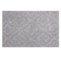 Link Bath Rug 220 GSF Soft Plush Cotton Non Skid Back Silver By Knightsbridge -Bathroom Accessories Store GUEST e8185fe0 fed0 429f 938a 6c2fcdd8c442