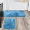 2pc Traditional Nylon Washable Bathroom Rug Set Basin Blue - Garland Rug -Bathroom Accessories Store GUEST e8ae5909 eebb 487e 81bb 2f91cccc9367