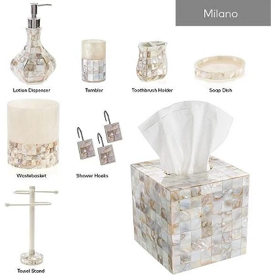 Creative Scents Decorative Mother Of Pearl Bathroom Accessories Set 7 Creative Scents Decorative Mother Of Pearl Bathroom Accessories Set - Image 5