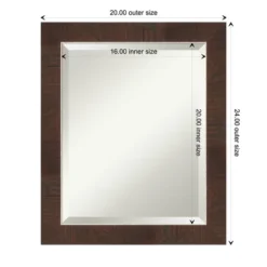 Wildwood Framed Bathroom Vanity Wall Mirror Brown - Amanti Art -Bathroom Accessories Store GUEST e9acf95a fb18 4ca6 a364 6a6ba933030b