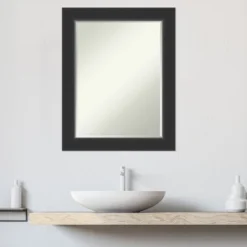 Amanti Art Corvino Petite Bevel Wood Bathroom Wall Mirror -Bathroom Accessories Store GUEST ea781aa0 f9a4 42f9 982a 7efc71cf2289