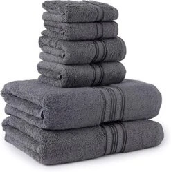 Noble House Ultra Soft 100% Cotton Extra Heavy & Absorbent Hotel & Spa Feel 6pc Bath Towel Set Bathroom 2 Bath Towels 2 Hand Towels 2 Washcloths -Bathroom Accessories Store GUEST eb07e6cb 0b98 46dd afda 3289a15f547f