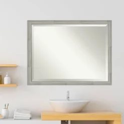 44" X 34" Dove Graywash Framed Bathroom Vanity Wall Mirror - Amanti Art -Bathroom Accessories Store GUEST eb640463 7744 4776 bfc5 40cd9b3ba1e6