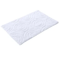Knightsbridge Beautiful Circle Design Premium Quality Year Round Cotton With Non-Skid Back Bath Rug White 9 Knightsbridge Beautiful Circle Design Premium Quality Year Round Cotton With Non-Skid Back Bath Rug White -Bathroom Accessories Store GUEST ec4efafc 5327 41cb 8f5c 9cc58669a473