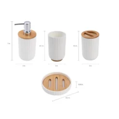 4pc Ribbed Bath Accessory Set White - Kralix 13 4pc Ribbed Bath Accessory Set White - Kralix -Bathroom Accessories Store GUEST ee1f731c 1c2f 48c5 ae6a ed04df91a818