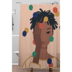 Sabrena Khadija Missing Shower Curtain Pink - Deny Designs