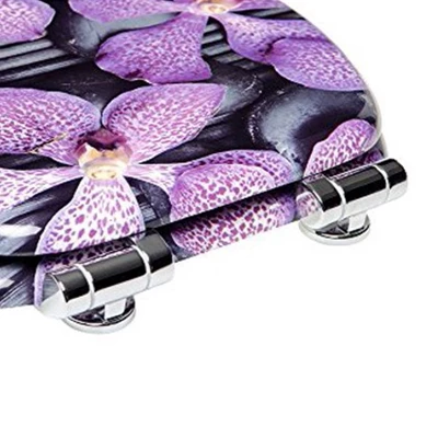 Sanilo Round Molded Wood Toilet Seat With No Slam, Slow, Soft Close Lid, Stainless Steel Hinges, Unique Fun Decorative Design, Vintage Wood Grain 6 Sanilo Round Molded Wood Toilet Seat With No Slam, Slow, Soft Close Lid, Stainless Steel Hinges, Unique Fun Decorative Design, Vintage Wood Grain - Image 4