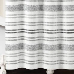 72"x72" Modern Tufted Striped Woven Yarn Dyed Eco Friendly Recycled Cotton Shower Curtain Gray - Lush Décor 7 72"x72" Modern Tufted Striped Woven Yarn Dyed Eco Friendly Recycled Cotton Shower Curtain Gray - Lush Décor -Bathroom Accessories Store GUEST f39c189a 2781 4fab b114 79b2de898649