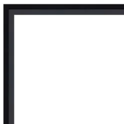 37" X 25" Non-Beveled Lucie Wood Bathroom Wall Mirror Black - Amanti Art -Bathroom Accessories Store GUEST f3f1fcca 9eef 4cd8 872f d8a5fdc26f0a