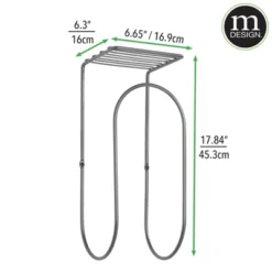 MDesign Metal Wall Mount Towel Rack Holder Organizer With Storage Shelf -Bathroom Accessories Store GUEST f40afd35 ea95 4d2c aeea 43f2e54e88be