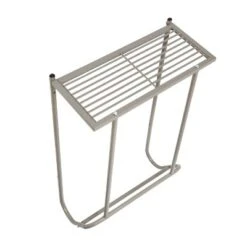 Honey-Can-Do Steel Wall Mounted Bathroom Towel Holder With Shelf Gray -Bathroom Accessories Store GUEST f7f65262 b743 4d40 95b2 facaddfb5ba2
