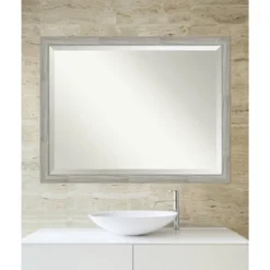 44" X 34" Dove Graywash Framed Bathroom Vanity Wall Mirror - Amanti Art -Bathroom Accessories Store GUEST fd4f8e8e b863 41a5 91d3 af713b312711