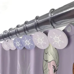 Frozen Shower Curtain And Rug Bath Set Purple