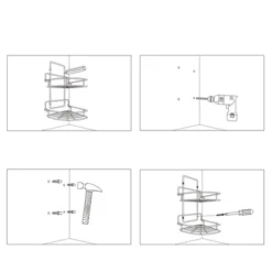 Vdomus 9" X 9" Wall Mounted Corner Shelf Organizer Shower Caddy - Polished Chrome - 2 Tier 7 Vdomus 9" X 9" Wall Mounted Corner Shelf Organizer Shower Caddy - Polished Chrome - 2 Tier -Bathroom Accessories Store GUEST fe2b0121 0f6c 4108 b2ba 1f6b50a0144a