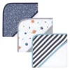 Hudson Baby Infant Boy Cotton Rich Hooded Towels, Space, One Size 2 Hudson Baby Infant Boy Cotton Rich Hooded Towels, Space, One Size -Bathroom Accessories Store GUEST fe5fe78b e49e 425e b97a bce60caac6ec