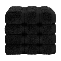 American Soft Linen 4 Pack Washcloth Set, 100% Cotton Washcloth Hand Face Towels For Bathroom And Kitchen -Bathroom Accessories Store GUEST ff1781cb 65bc 45bb 8926 36313b85a3cf