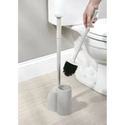 MDesign 3 Piece Plastic Bathroom Set, Bowl Brush/Plunger And Trash Can -Bathroom Accessories Store GUEST ffab0e36 496f 4469 b9d0 1d75eb9eca00